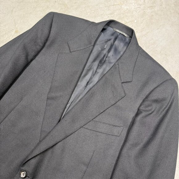Canali 100% Cashmere Blazer Made in Italy Black Sport Coat 44L - Picture 2 of 10